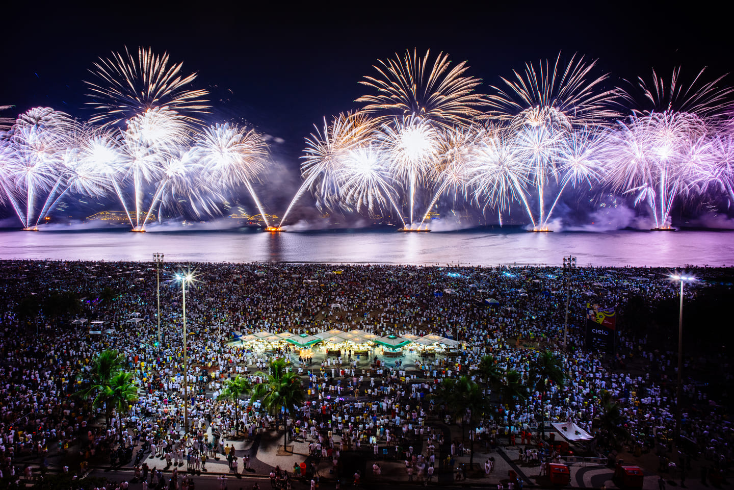 New Year Fireworks at Rio de Janeiro, Brazil