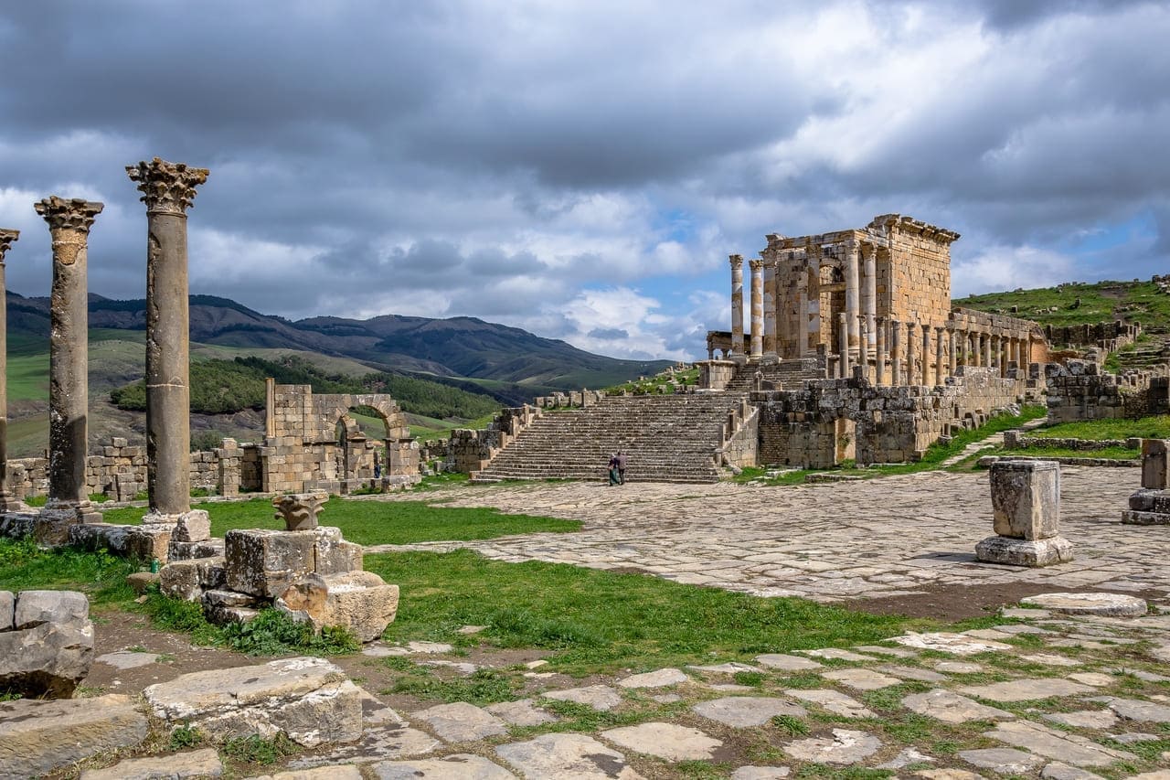 architecture tour of roman ruins in Djemila, Algeria